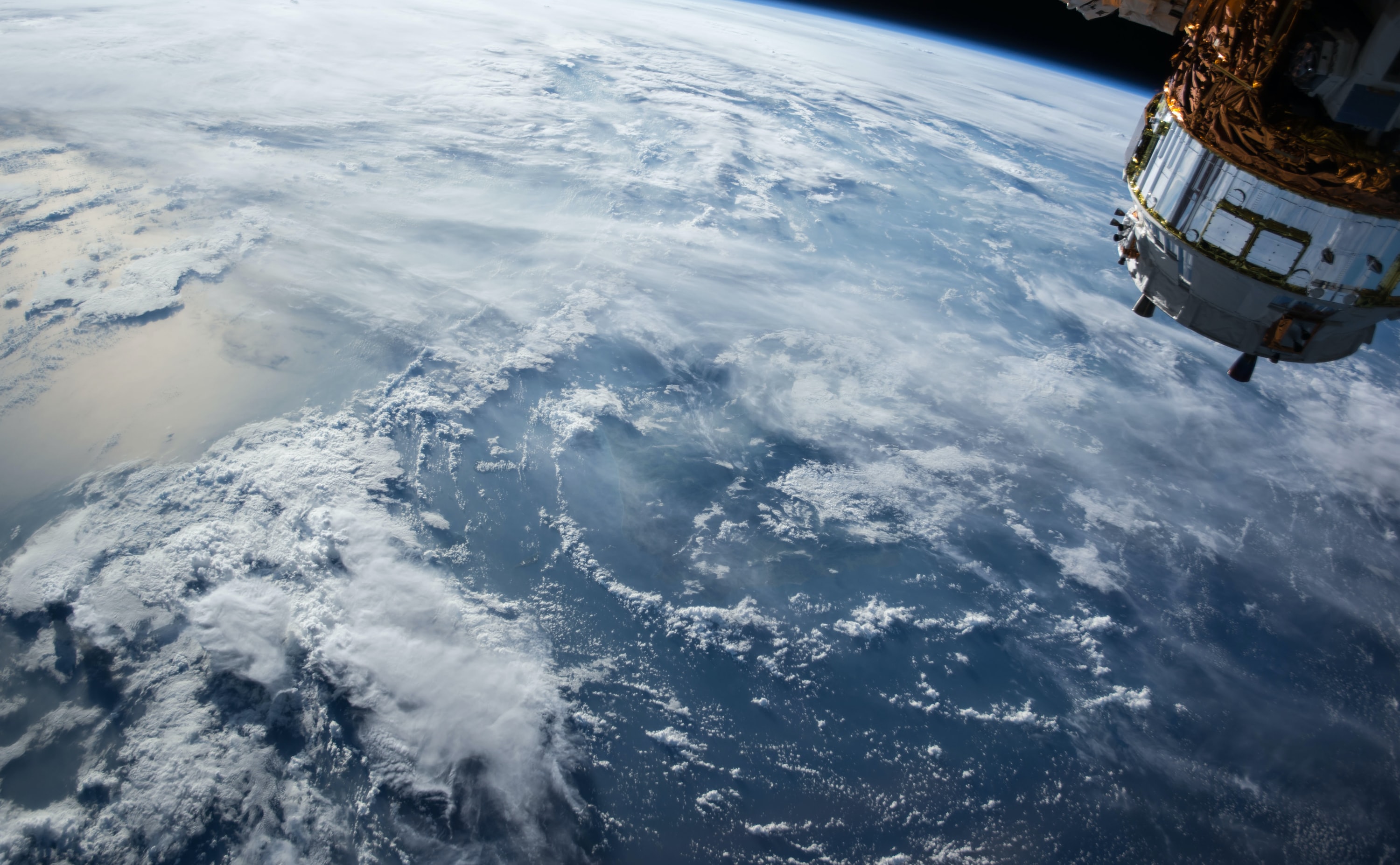 Ocean clouds seen from space.