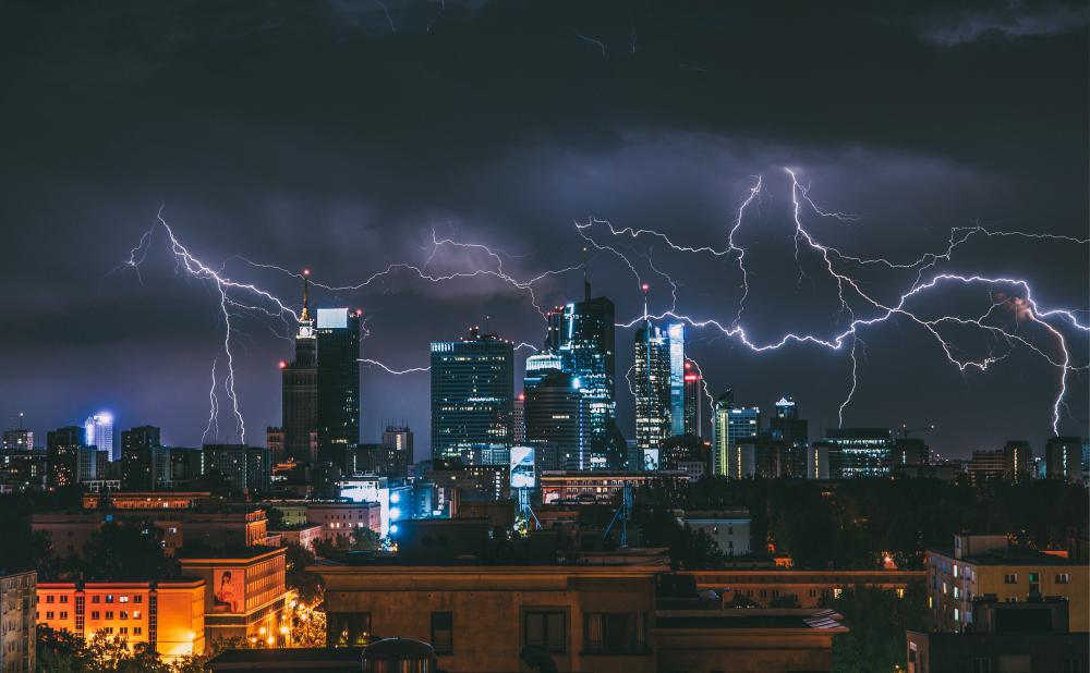 Thunderstorm over Warsaw.